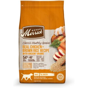 Merrick Classic Healthy Grains Real Chicken + Brown Rice Recipe with Ancient Grains Adult Dry Dog Food, 4-lb bag