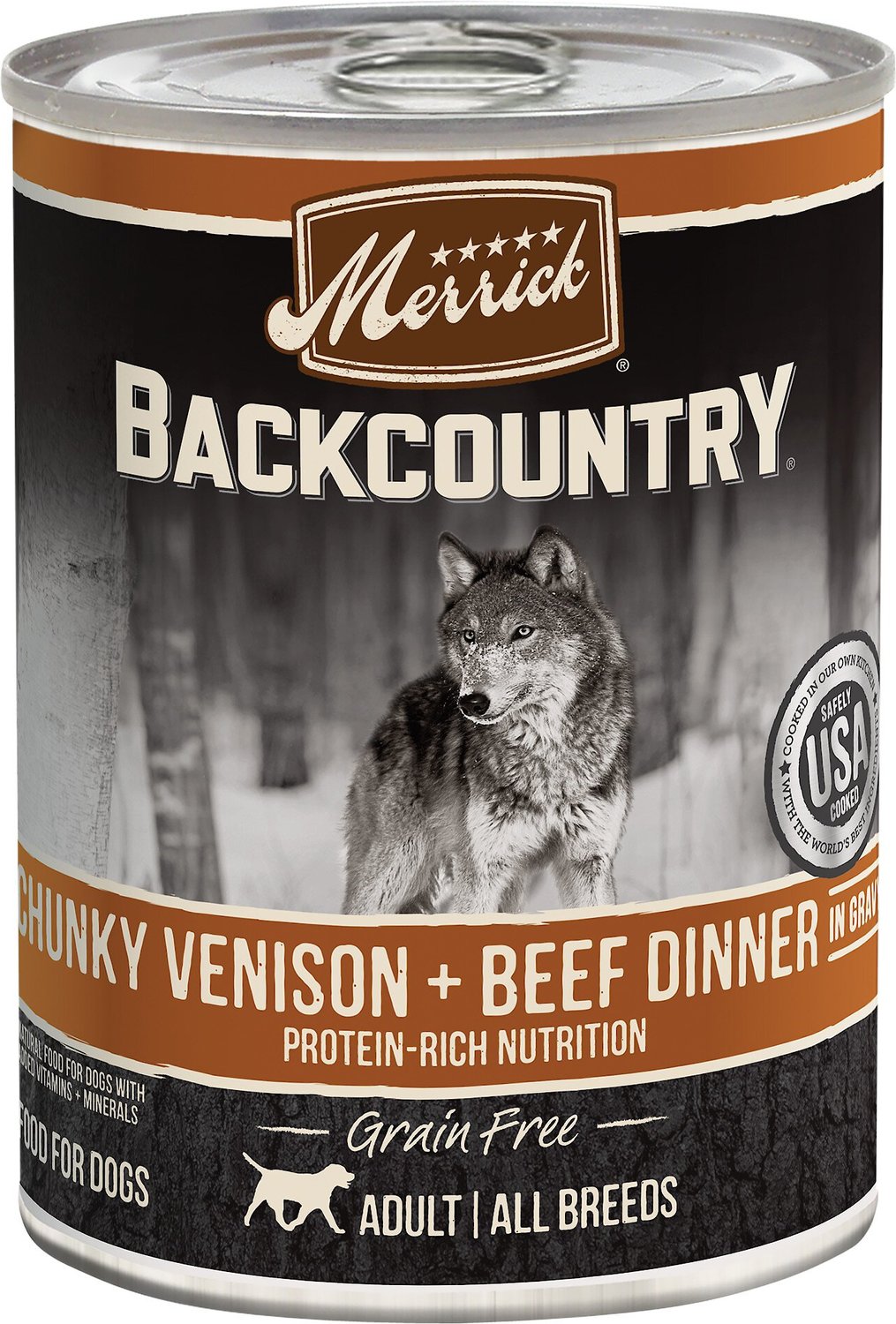 MERRICK Backcountry Grain Free Wet Dog Food Chunky Venison & Beef
