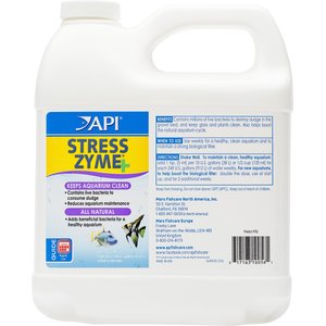 API Stress Zyme Freshwater & Saltwater Aquarium Water Cleaner, 64-oz bottle