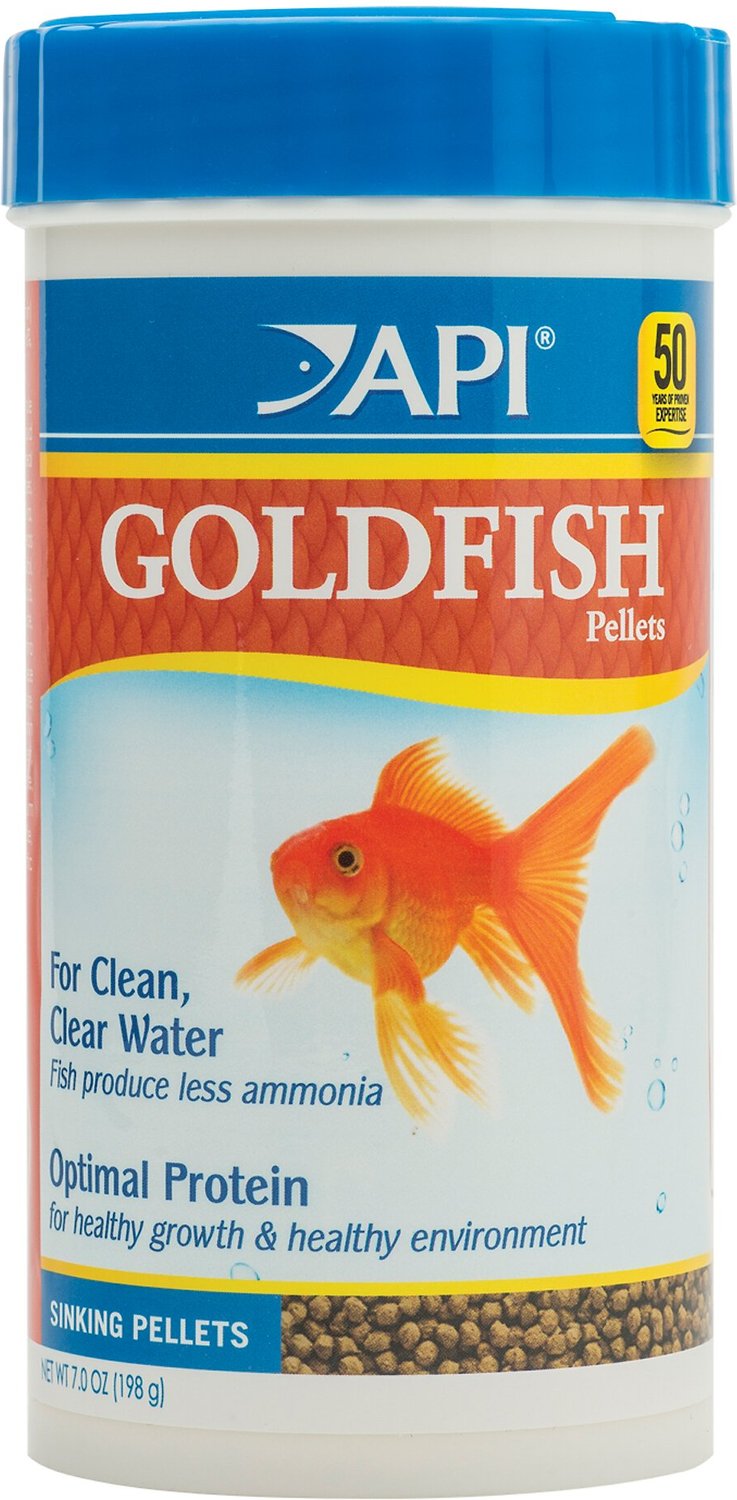Api Sinking Pellets Goldfish Food 7 Oz Bottle