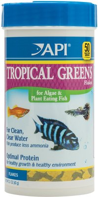 API Tropical Greens Flakes Algae & Plant Eating Fish Food, slide 1 of 1