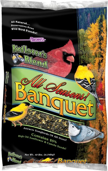 Brown's Bird Lover's Blend All Seasons! Banquet Wild Bird Food, 10-lb bag slide 1 of 4