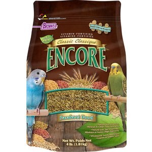 Brown's Encore Classic Natural Parakeet Food, 4-lb bag