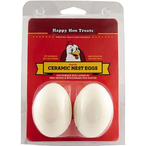 Happy Hen Treats Ceramic Nest Eggs, White