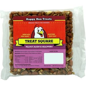 Happy Hen Treats Mealworm & Peanut Chicken Treat Square, 7.5-oz bar