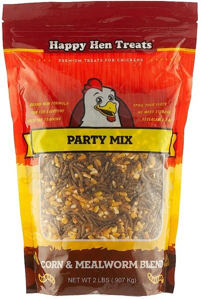 Happy Hen Treats Corn & Mealworm Party Mix Poultry Treats, 2-lb bag slide 1 of 4