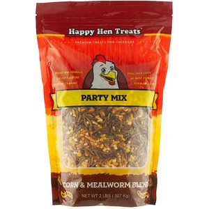 Happy Hen Treats Corn & Mealworm Party Mix Poultry Treats, 2-lb bag