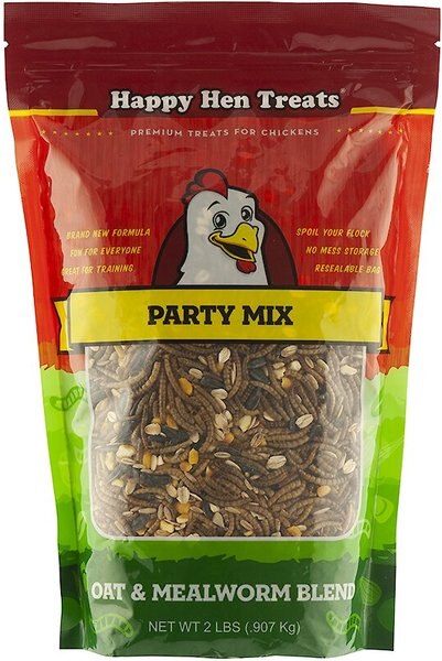 Happy Hen Treats Oat & Mealworm Party Mix Poultry Treats, 2-lb bag slide 1 of 1