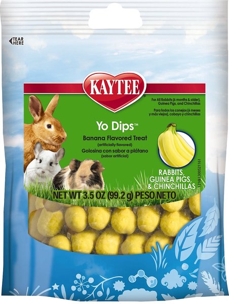 Kaytee Fiesta Banana Flavored Yogurt Dipped Rabbit, Guinea Pig & Chinchilla Treats, 3.5-oz bag slide 1 of 4