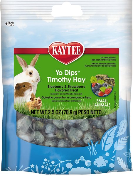 Kaytee Yo Dips Timothy Hay Blueberry & Strawberry Small Animal Treats, 2.5-oz slide 1 of 4