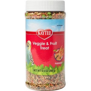 Kaytee Fiesta Fruit & Veggie Parakeet Bird Treats, 9.5-oz jar