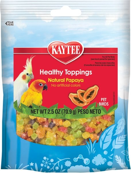 Kaytee Fiesta Healthy Toppings Papaya Bird Treats, 2.5-oz bag slide 1 of 3