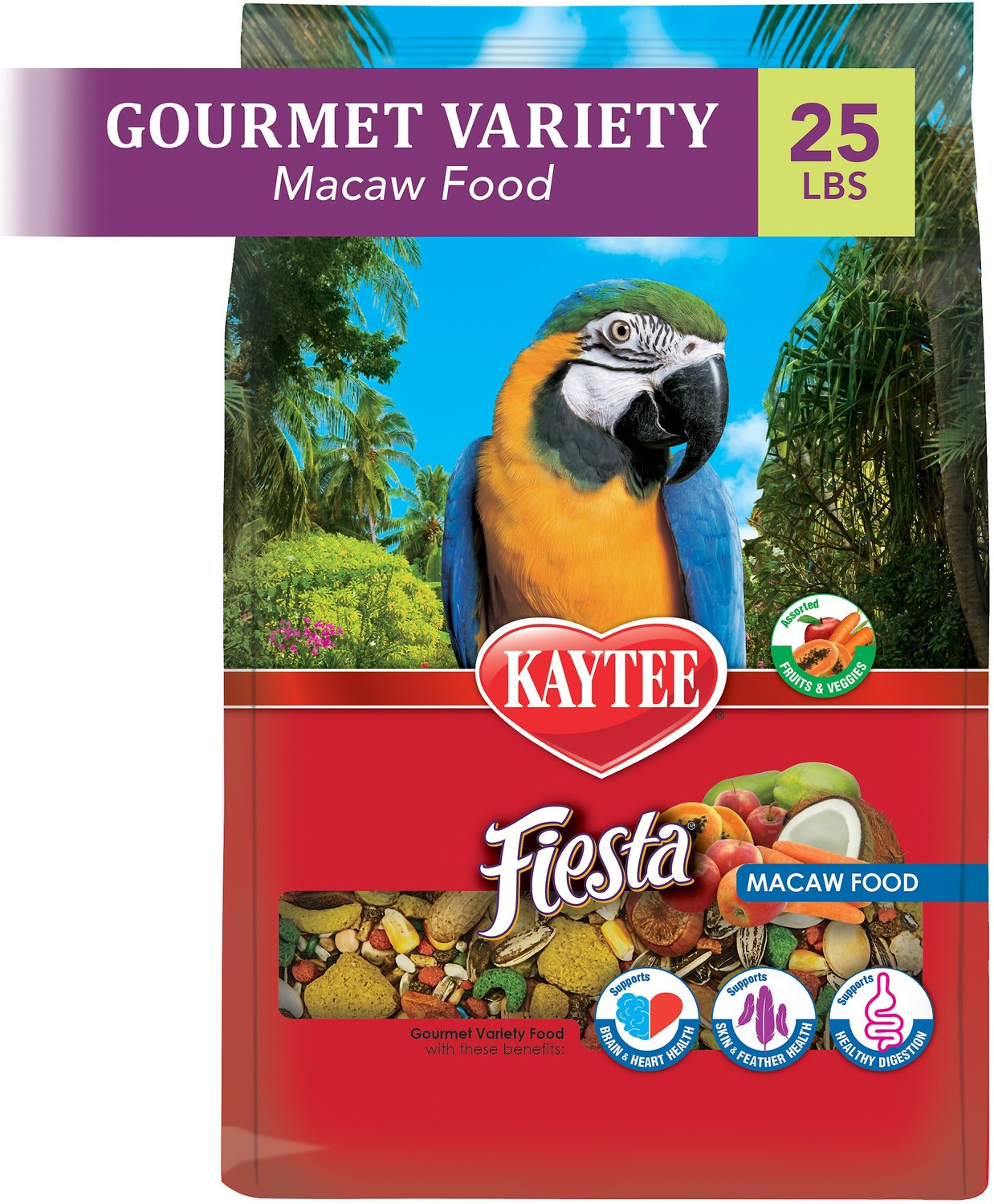 Kaytee Fiesta Variety Mix Macaw Bird Food 25 Lb Bag