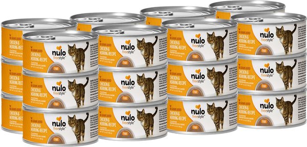 Nulo Freestyle Chicken & Herring Recipe Grain-Free Canned Cat & Kitten Food, 5.5-oz, case of 24 slide 1 of 4