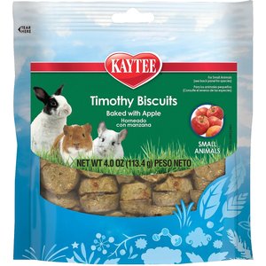 Kaytee Baked Apple Timothy Biscuit Small Animal Treats, 4-oz bag