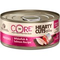 Wellness CORE Grain-Free Hearty Cuts in Gravy Shredded Whitefish & Salmon Recipe Canned Cat Food, 5.5-oz, case of 24