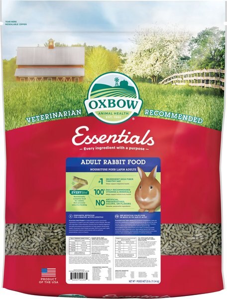 Oxbow Essentials Adult Rabbit Food All Natural Adult Rabbit Pellets, 25-lb bag slide 1 of 5