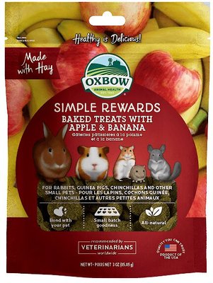 Oxbow Simple Rewards Oven Baked with Apple & Banana Small Animal Treats, slide 1 of 1