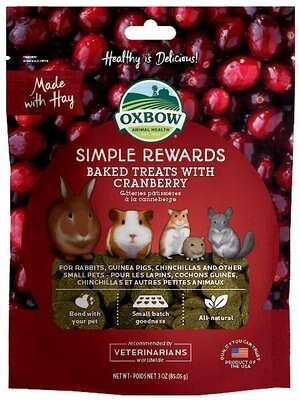 Oxbow Simple Rewards Oven Baked with Cranberry Small Animal Treats, slide 1 of 1