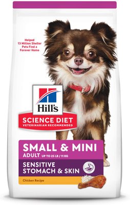 3. Hill’s Science Diet Adult Sensitive Stomach Small & Mini Breed Dry Dog Food