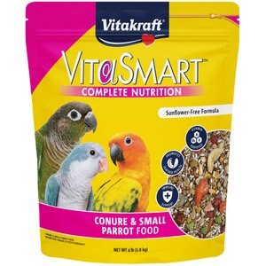 Vitakraft Vita Smart Vitamin-Fortified Gourmet Conure Bird Food, 4-lb bag