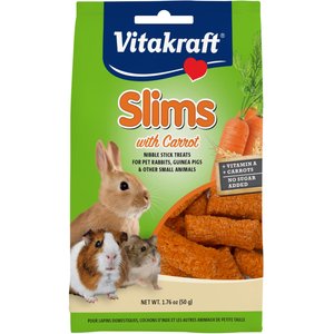 Vitakraft Slims Carrot Crispy Nibble Stick Small Animal Treats, 1.76-oz bag