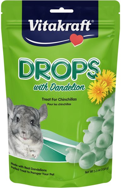 Vitakraft Drops with Dandelion Chinchilla Treats, 5.3-oz bag slide 1 of 2