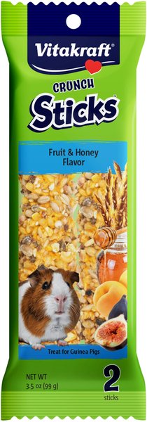 Vitakraft Crunch Sticks Fruit & Honey Chewable Guinea Pig Treats, 2-pack slide 1 of 5