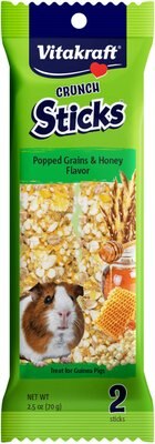 Vitakraft Crunch Sticks Popped Grains & Honey Flavor Guinea Pig Treat, slide 1 of 1