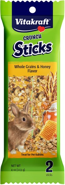 Vitakraft Crunch Sticks Whole Grains & Honey Flavor Rabbit Treat, 2-pack slide 1 of 4