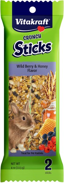 Vitakraft Crunch Sticks Wild Berry & Honey Flavor Rabbit Treat, 2-pack slide 1 of 4