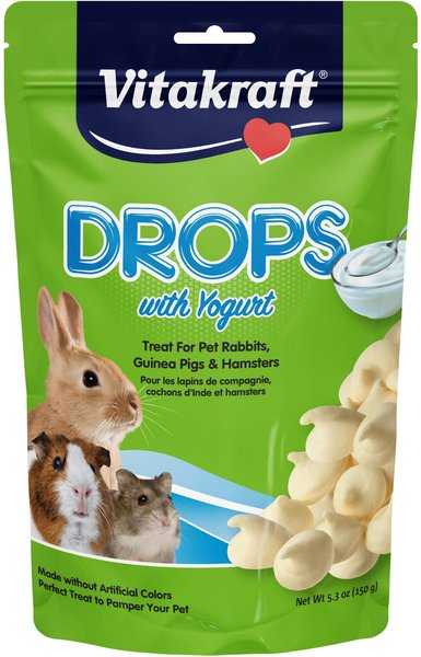 Vitakraft Drops with Yogurt Rabbit, Guinea Pig & Hamster Treats, 5.3-oz bag slide 1 of 2