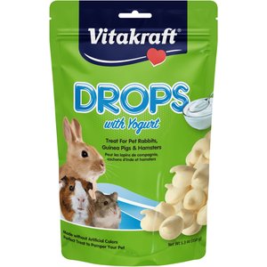 Vitakraft Drops with Yogurt Rabbit, Guinea Pig & Hamster Treats, 5.3 oz bag