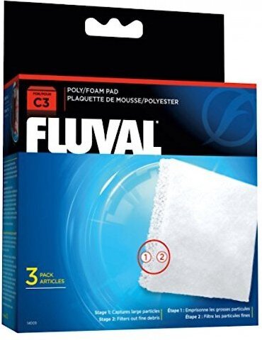 Fluval C3 Poly/Foam Pad Filter Media, 3 count slide 1 of 3