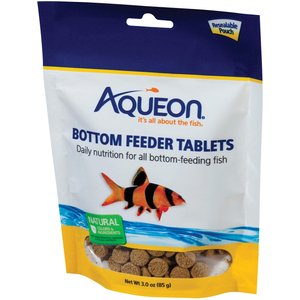 Aqueon Tablets Bottom Feeder Fish Food, 3-oz bag