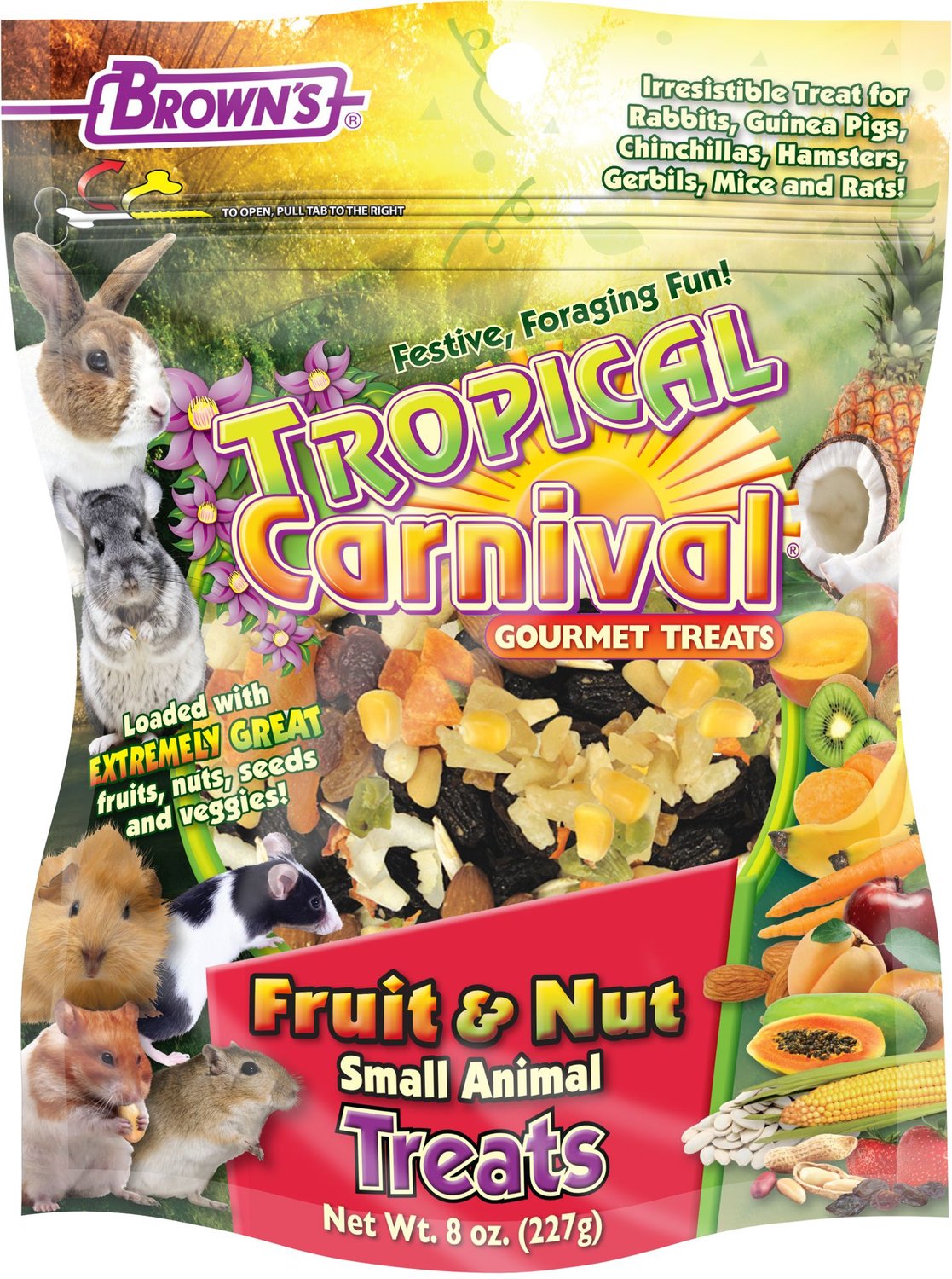 3. Brown’s Tropical Carnival Fruit & Nut Small Animal Treats