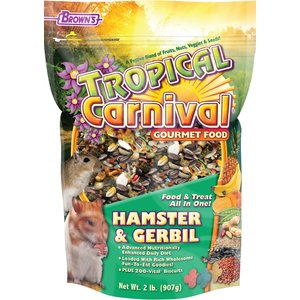 Brown's Tropical Carnival Gerbil & Hamster Food, 2-lb bag