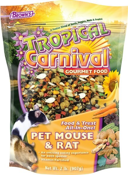 Brown's Tropical Carnival Gourmet Mouse & Rat Food, 2-lb bag slide 1 of 6