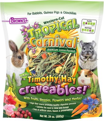 Brown's Tropical Carnival Natural Timothy Hay Craveables! Small Animal Food, slide 1 of 1