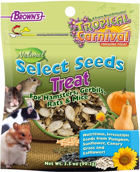 Brown's Tropical Carnival Natural Select Seeds Small Animal Treats, 3.5-oz bag slide 1 of 3