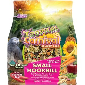 Brown's Tropical Carnival Gourmet Small Hookbill Food, 5-lb bag