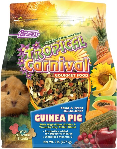 Brown's Tropical Carnival Gourmet Guinea Pig Food, 5-lb bag slide 1 of 5