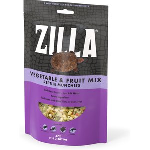 Zilla Small Animal Munchies Vegetable & Fruit Mix Lizard Food, 4-oz bag