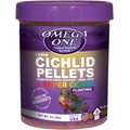 Omega One Large Cichlid Pellets Floating Fish Food, 3-oz jar