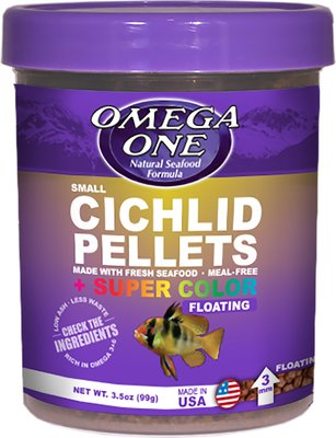 Omega One Small Cichlid Pellets Floating Fish Food, slide 1 of 1