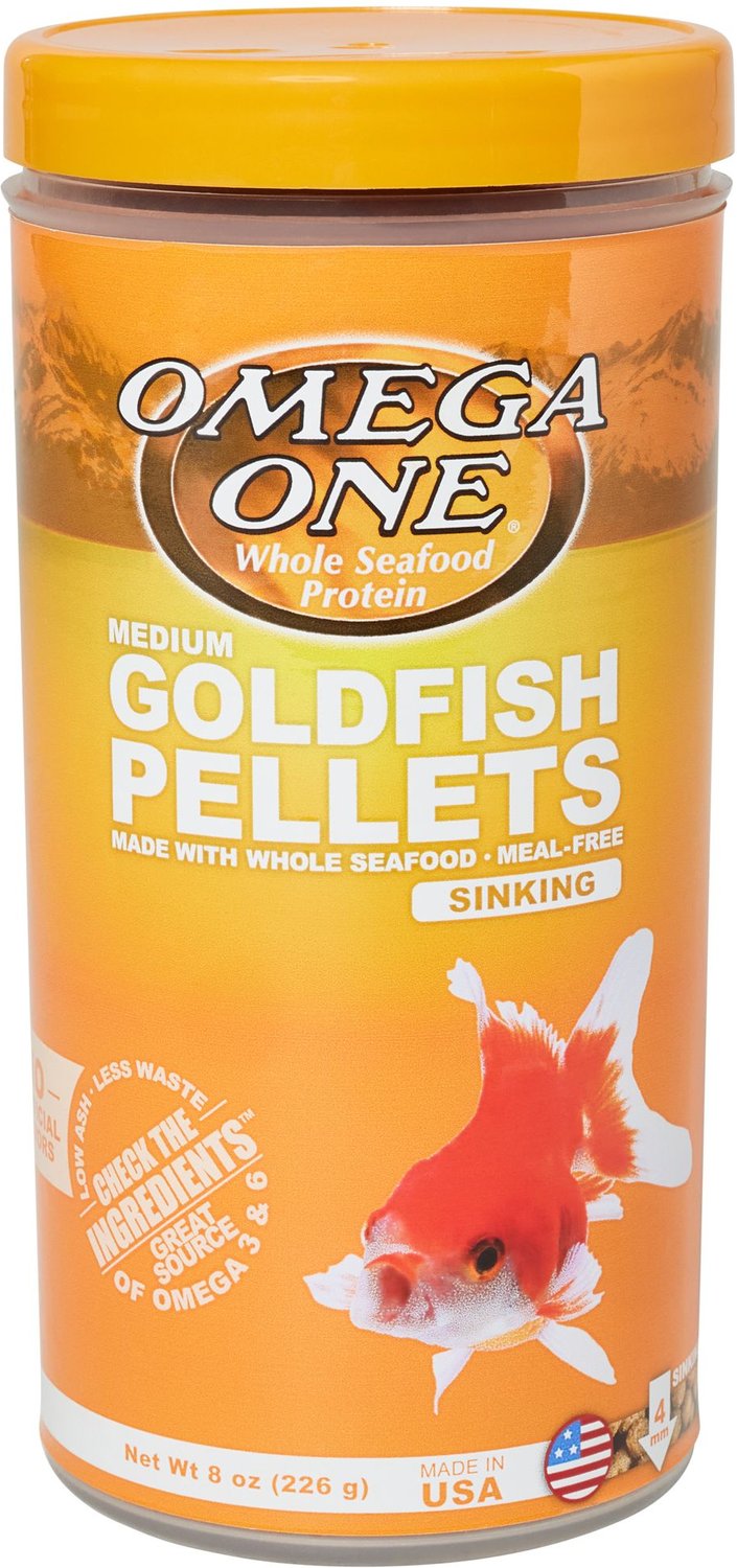 Omega One Medium Sinking Goldfish Pellets Fish Food 8 Oz Jar