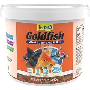 TetraFin Goldfish Flakes Fish Food, 4.52-lb bucket