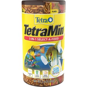 TetraMin 3 In 1 Flakes, Treats & Granules Fish Food, 2.4-oz jar