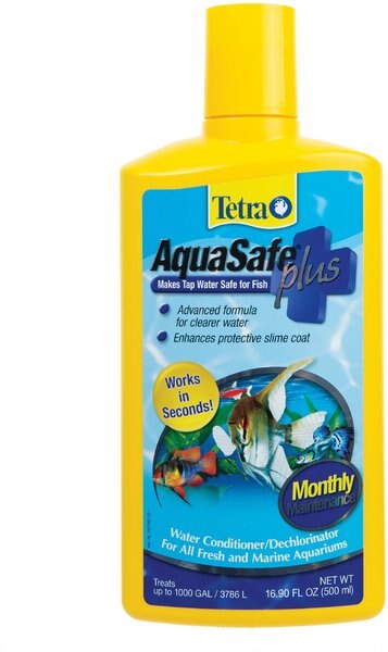 Tetra AquaSafe Plus Freshwater & Marine Aquarium Water Conditioner, 16.9-oz bottle slide 1 of 8