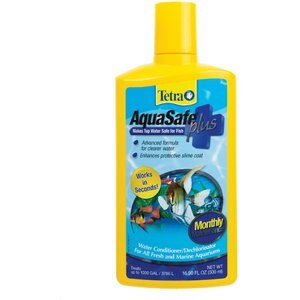 Tetra AquaSafe Plus Freshwater & Marine Aquarium Water Conditioner, 16.9-oz bottle